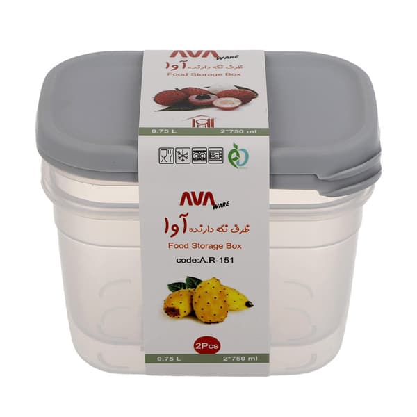 ظرف فریزری بسته 2 عددی آوا