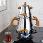 کتری قوری استیل هرمی طرح چوب ریور 2177 RIVER