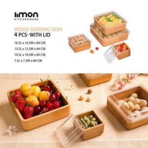 ست پذیرایی 4 تکه دربدار چوبی لیمون 2458