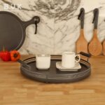 سینی گرد کاریزما BVK طوسی 421838 - تصویر 2