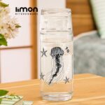 بطری و لیوان 800 میل چاپدار لیمون 2358