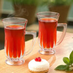 استکان شیشه ای دسته دار لیمون 2447