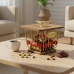 شکلات خوری مربع بلوط کلاسیک طلایی