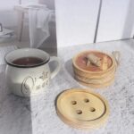 زیرلیوانی دکمه ای چوبی رایکا
