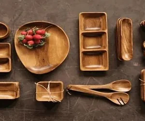 انواع ظروف چوبی در شکل های مختلف